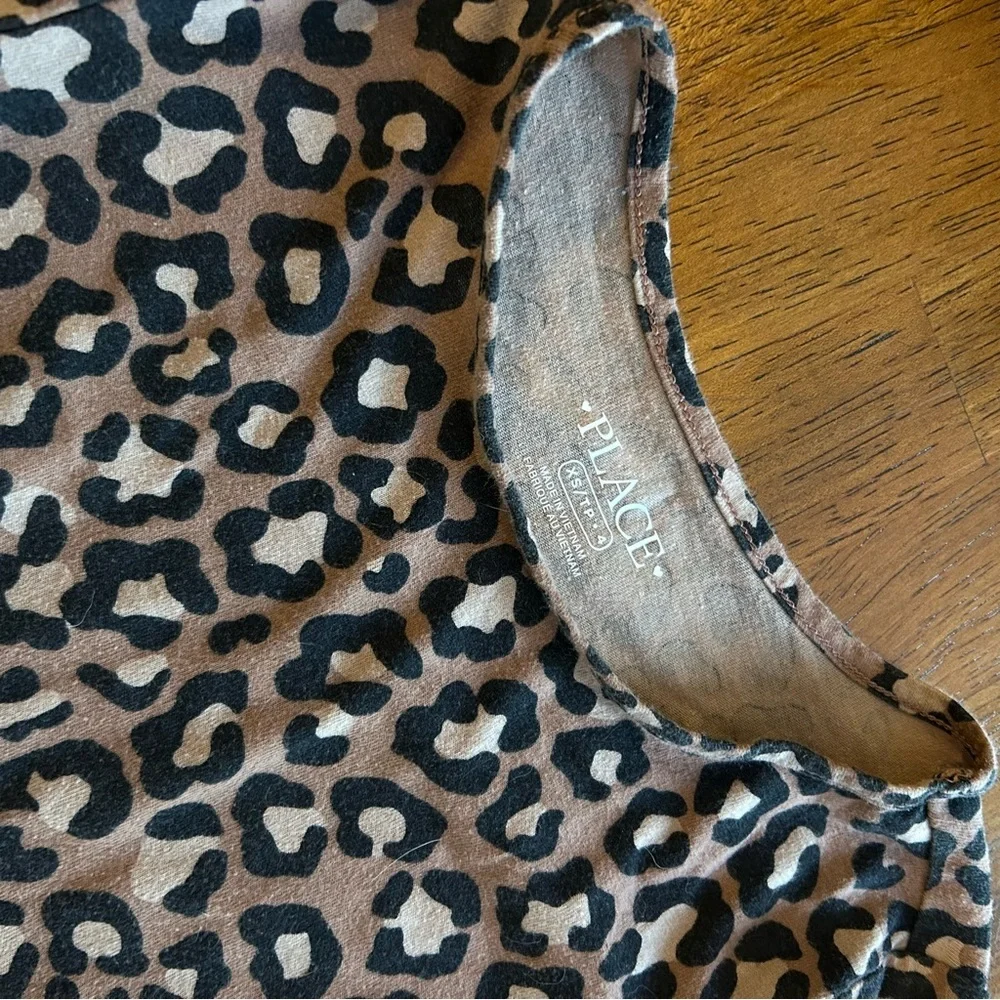 Leopard Print Long Sleeve Dress | Girl Size 4 | The Children’s Place